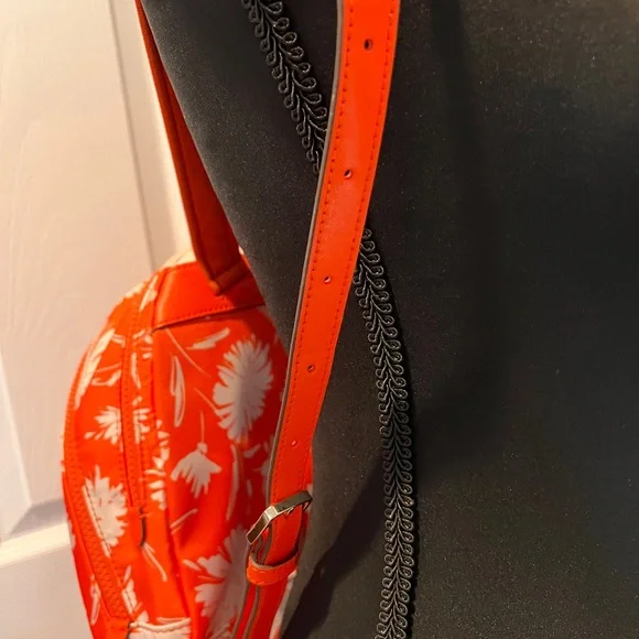 Kate Spade Orange and White Floral Mini Backpack
